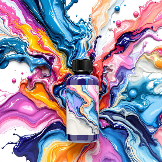 Fluid Acrylic Paint Set - 6 Primary Colors