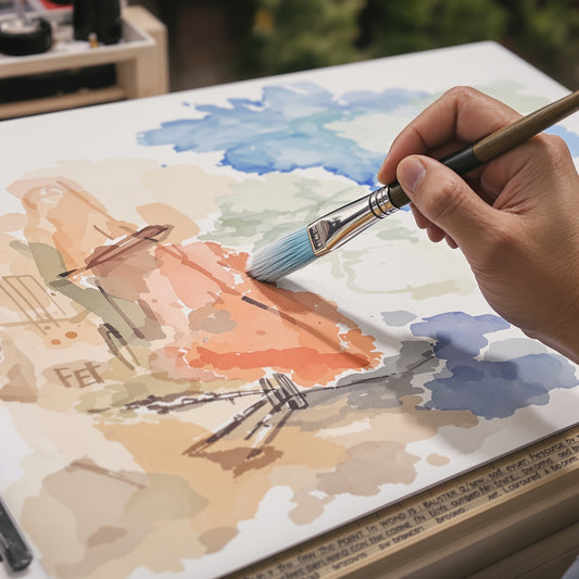 Watercolor Mop Brushes - Large Wash Set