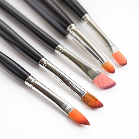 Synthetic Flat Brushes - Oil & Acrylic Set