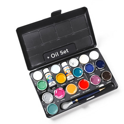 Student Grade Oil Paint Set - 18 Colors