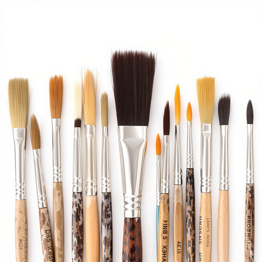 Hog Bristle Brushes - Oil Painting Set