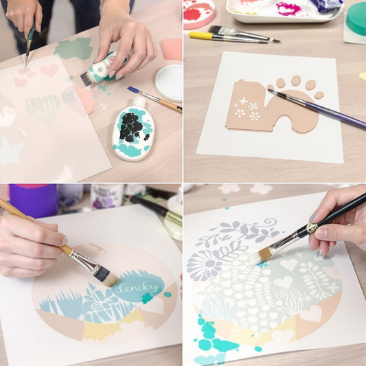 Stencil Brushes - Template Set