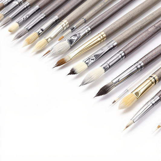 Natural Sable Watercolor Brushes - Round Set