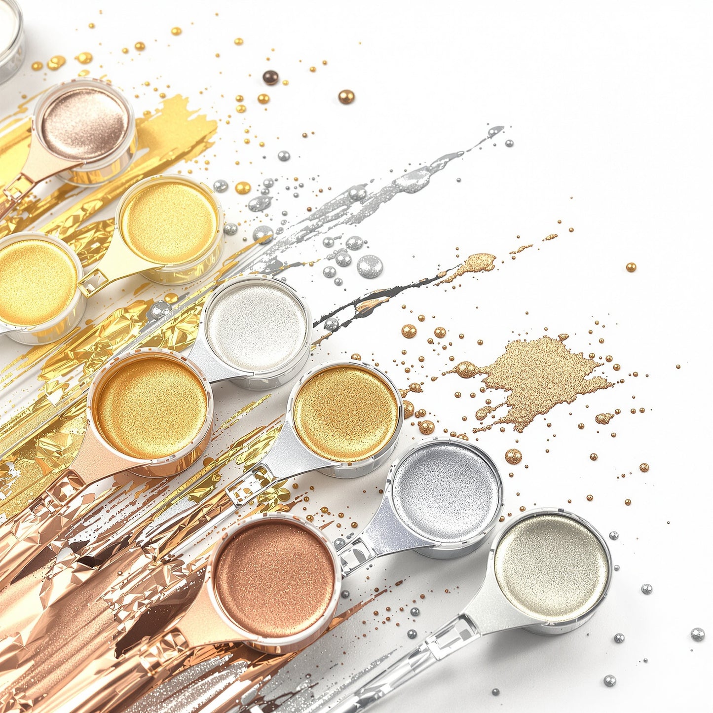 Metallic Acrylic Paint Set - 8 Colors